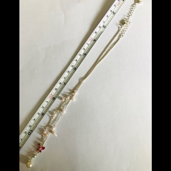 Pendant pearl butterfly necklace - Picture 2 of 2